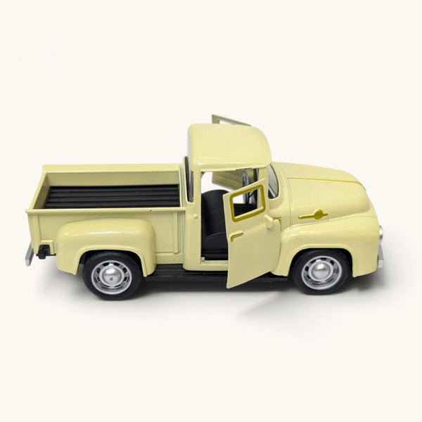 Vintage Cream Pickup Diecast Truck